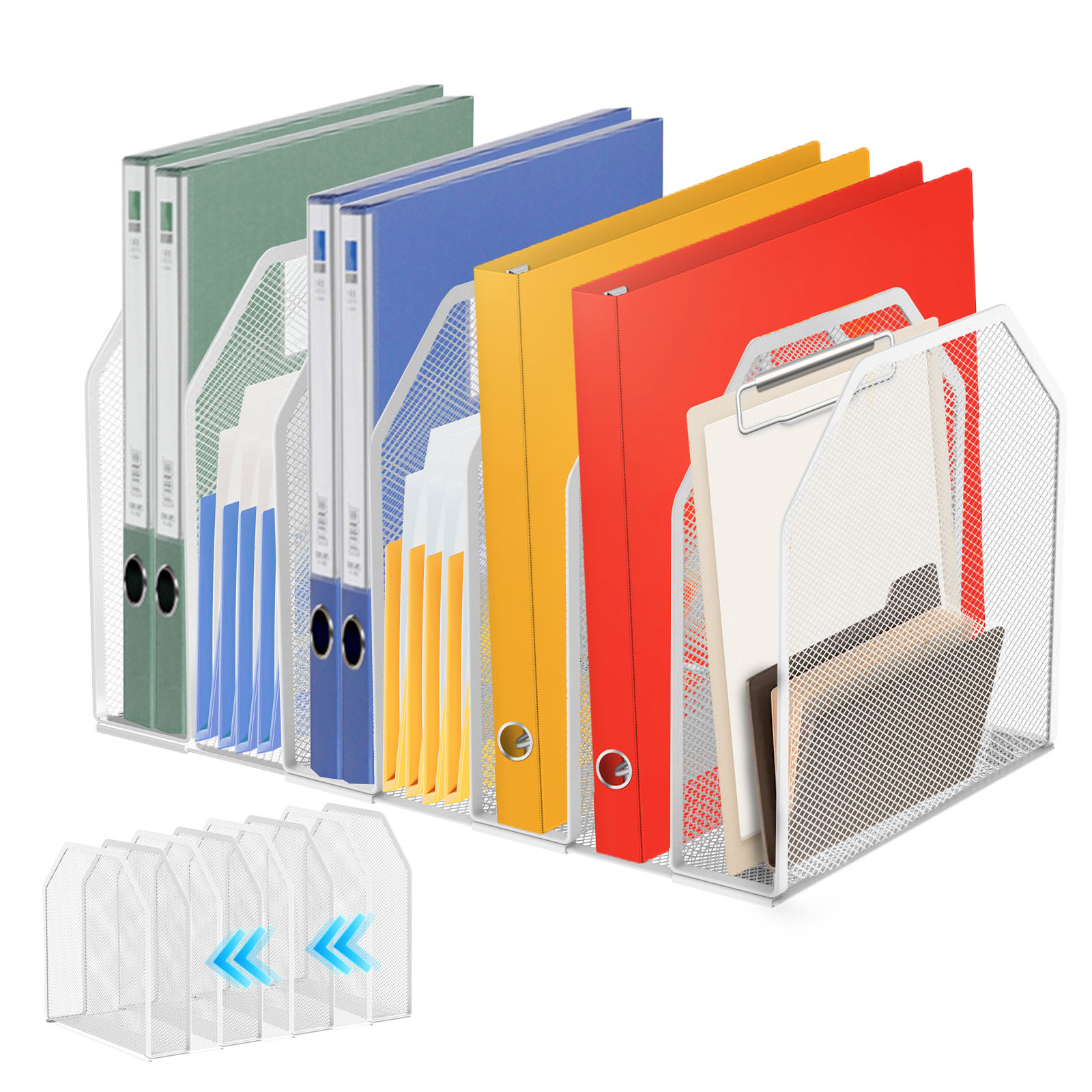 Desktop Filing Tray - Metalowy regał na dokumenty z 5/7