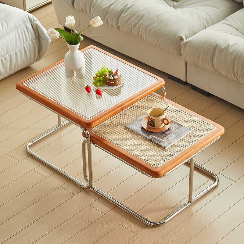 Office Furniture Center - # Drewniany stolik kawowy ze stalową