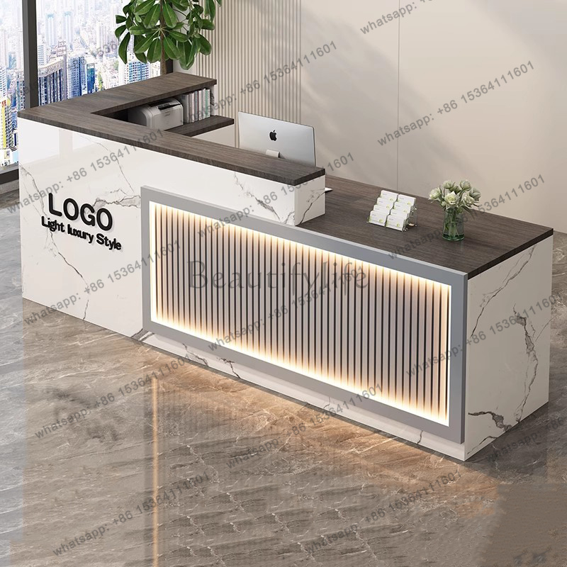 Office Furniture Logo - Luksusowa Prosta Recepcja z Logo, Dekoracje