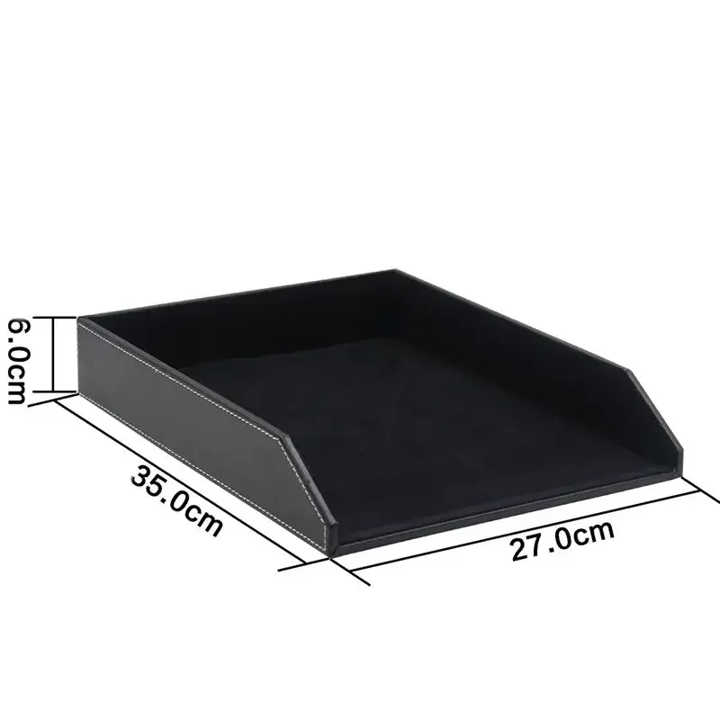 Desktop Filing Tray - Biznesowa jednowarstwowa taca na dokumenty PU