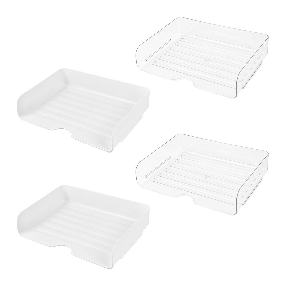4 sztuki przezroczystych, skła – Desktop Filing Tray recenzja i cena